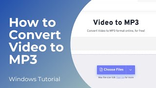 How to Convert Video to MP3 [upl. by Yelnoc]