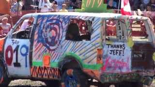 Petrolia Demolition Derby 2013  Heat 3 Vans [upl. by Rennold44]