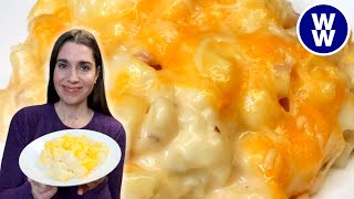 Cauliflower Mac amp Cheese🧀 WW Friendly  Lightened Up Recipe Weight WatchersWith Calories amp Macros [upl. by Mapel]