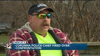 Corunna police chief fired over confrontation [upl. by Noicpesnoc278]