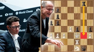 The Harrelson Blunder  Caruana vs Carlsen 2018  Game 1 [upl. by Raymonds]