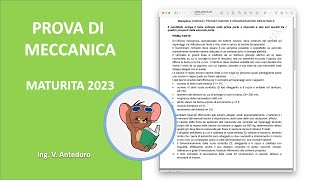 Prova di Meccanica 2023 ITIS  Disegno Progettazione ed Organizzazione Industriale [upl. by Madison549]