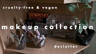 minimalist makeup collection declutter cruelty free amp vegan [upl. by Pussej]