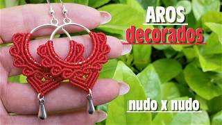 COMO HACER AROS DECORADOS CON MACRAMÉ [upl. by Nirrej]