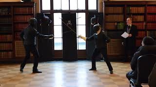 Maestros Kirby amp AcostaMartínez demo Spanish Saber Fencing Destreza at the 2020 Grand Assault [upl. by Annahsor]