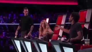 Adam Levine Imitates Shakira  My Hips Dont Lie [upl. by Bord]