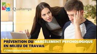 Formation elearning  Prévention du harcèlement psychologique en milieu de travail [upl. by Dorin748]