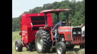 Hesston MF1745 Baler [upl. by Adnirb]