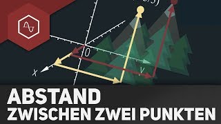 Abstand zwischen 2 Punkten berechnen  Grundlagen Vektorgeometrie [upl. by Manda177]