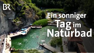 Im Naturbad den Sommer genießen Schwimmen an der Felswand   Zwischen Spessart und Karwendel  BR [upl. by Pietje]