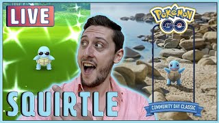 LIVE Shiny Squirtle Pokemon GO Community Day Classic [upl. by Retsev881]