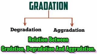 Gradation Degradation and Aggradation Types Of GradationDifference Between Gradation [upl. by Ahsimat]