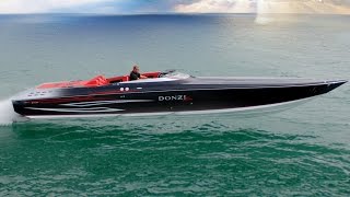 DONZI 43 ZR Power Boat  Ferrari Performance meets James Bond Style [upl. by Ninnette]