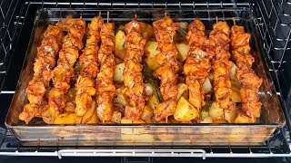 Perfect Chicken Skewer Recipe  Chicken Shish Kebab in the Oven [upl. by Airotna401]