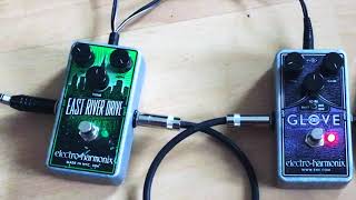 EHX East River Drive vs EHX Glove quick demo [upl. by Atiuqihc]