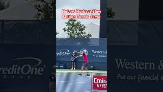 Hubert Hurkacz Slow Motion Tennis Serve atp tennis slowmotiontennis tennisserve hurkacz [upl. by Ttelracs]