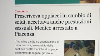 ￼Medico arrestato a Piacenza per ricette di tramadolo e ossicodone [upl. by Aprile]