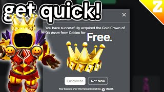 How To GET The GOLD CROWN OF OS For FREE RIGHT NOW QUICK [upl. by Atiuqal816]