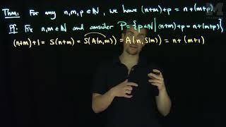 Associativity of Addition Operation on the Natural Numbers [upl. by Ecaidnac]