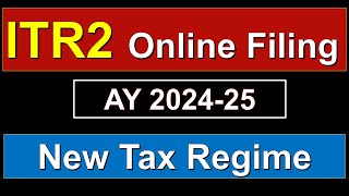 ITR2 FILING ONLINE AY 2425 HOW TO FILE ITR2 [upl. by Innus]