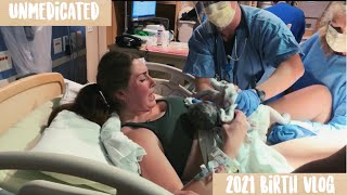 BIRTH VLOG 2021  RAW amp REAL NO EPIDURAL  SURPRISE GENDER [upl. by Lewanna]