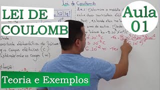 Lei de Coulomb  Aula 01 Teoria e Exemplos [upl. by Sidra]