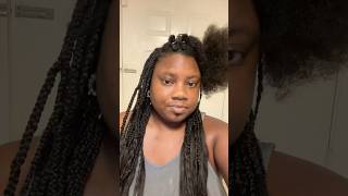 Knotless box braids 4c hair process knotlessbraids 4chair africa jamaica blackgirlmagic [upl. by Rawdin]