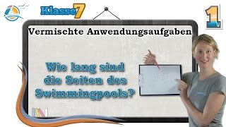 Terme und Gleichungen Anwendungsaufgaben  Klasse 7 ★ Übung 1 [upl. by Attenej]