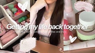 Getting my life back together🧖🏼‍♀️ organisation skincare iced coffee  that girl routine 2024 [upl. by Hamas181]