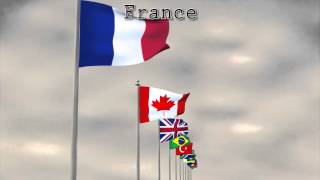 Beautiful Display of 28 Flags of the World  After Effects [upl. by Ettenaej]