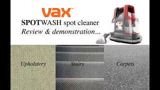 Vax SpotWash spot cleaner review amp demonstration [upl. by Kylynn]