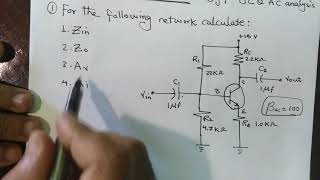 AC and DC analysis of BJT Transistor [upl. by Soll]