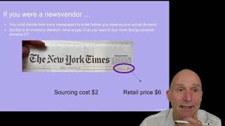 Whats that quotNewsvendor solutionquot for inventory and capacity planning 6min [upl. by Ik]