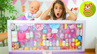 100 ACCESORIOS para BEBÉ 👶 Set gigante de accesorios para BABY BORN o BEBÉS NENUCO con LARA [upl. by Ignazio377]