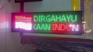 DEMO SETING MODUL P10 RGB  7 warna  Part 1 [upl. by Barbur]