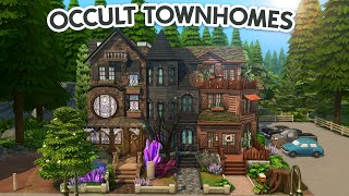 Occult Townhomes 🧹🦇 🐺  The Sims 4 Speed Build [upl. by Nevad]