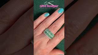 How to make a beaded ring in 46 seconds beading jewelry handmade [upl. by Esirahc992]