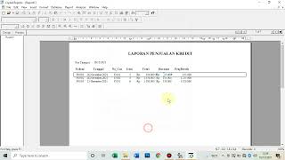 membuat laporan penjualan kredit menggunakan crystal report  belajar Vb6 [upl. by Jannery138]