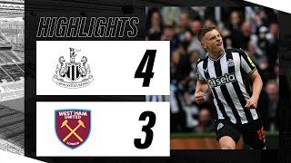 Newcastle United 4 West Ham United 3  Premier League Highlights [upl. by Fisk]