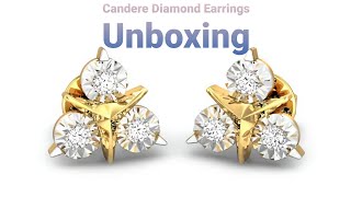 Candere Kalyan Jewellers Diamond Earrings Unboxing  2021  4k [upl. by Yeliac]