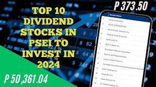 Top Dividend Stocks in the PSEi for year 2024 l Supersonex Investing [upl. by Cade761]