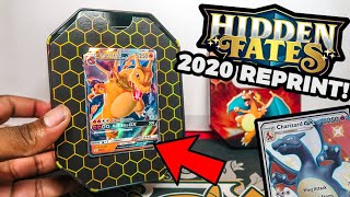 Opening 2020 Hidden Fates Tin Reprint RESTOCK [upl. by Annahavas926]