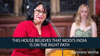 Baroness Verma  This House Believes That Modi’s India is on the Right Path  78 [upl. by Lora]