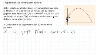 Kwadratische functies  Toepassingen van kwadratische functies 3 HAVO amp 3 VWO [upl. by Furnary]