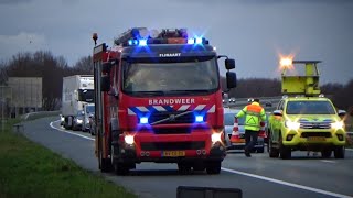 Grote inzet Hulpdiensten voor een Ernstig Ongeval op de A4 bij Dinteloord [upl. by Adiahs]