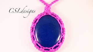 Looping technique macrame cabochon [upl. by Mcgraw211]