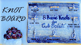 Knots  🖼️ HOW TO MAKE A DIY KNOT BOARD  ⚜️ 8 BASIC KNOTS FOR SCOUTS  cubscouts scouts [upl. by Divadleahcim]