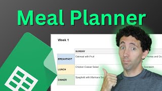 How to Make a Meal Planner in Google Sheets [upl. by Elysee270]