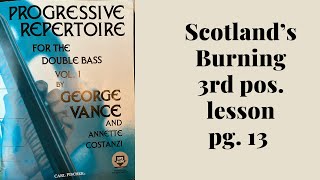 Beginner Bass Lessons George Vance Book 1 Scotland’s Burning [upl. by Ennaitak]