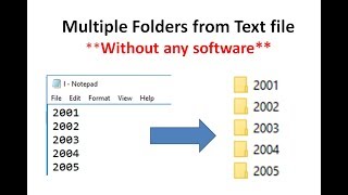 how to create multiple folders from text file without software many folders at once text to folder [upl. by Etteniuq460]